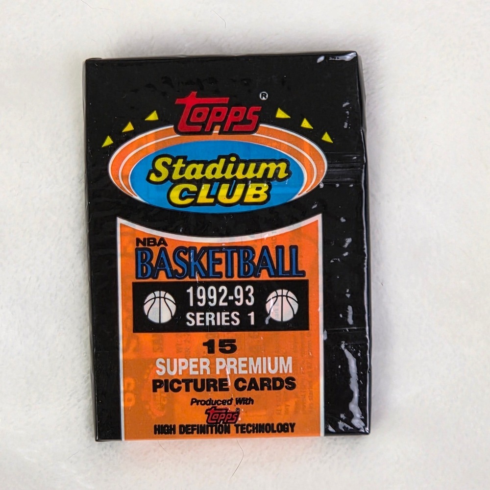 1992-93 Topps Stadium Club Series 1 NBA Basketball Sealed Pack 15 Cards Vintage